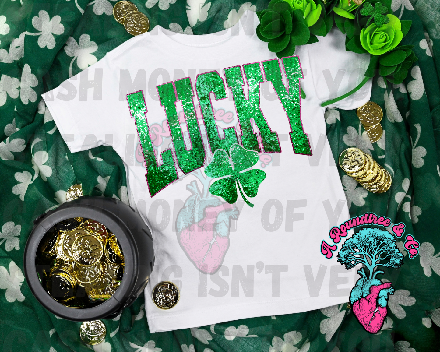 Lucky Faux Sequin