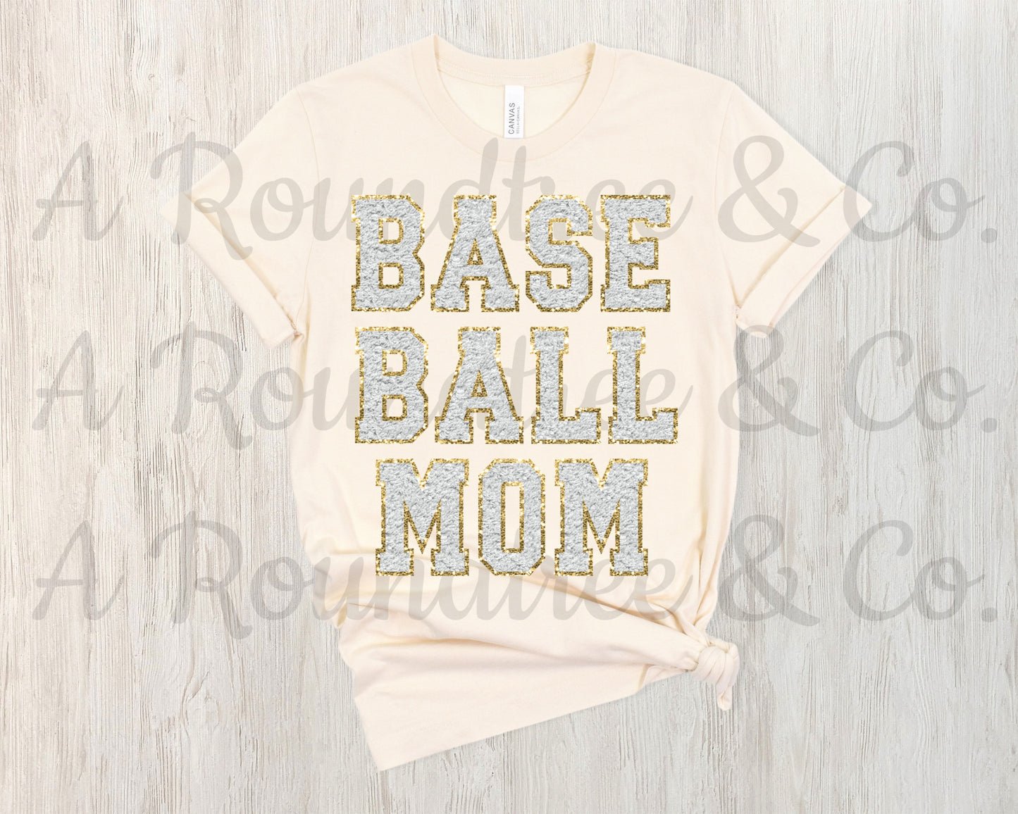 Baseball Mom Faux Chenille