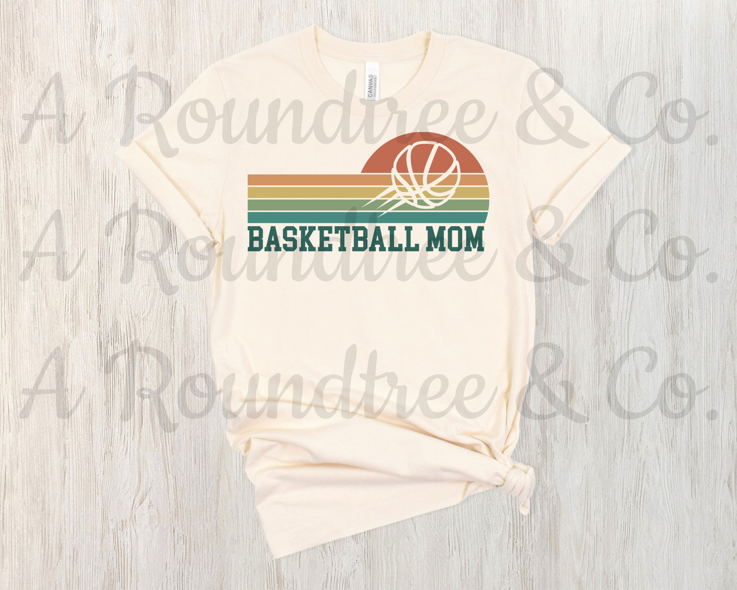 Basketball Mom Retro Stripes