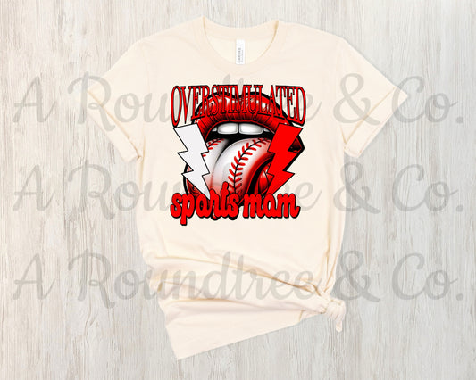 Overstimulated Sports Mom Baseball