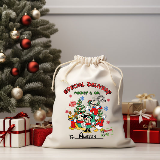 Mouse and Friends Santa Sack