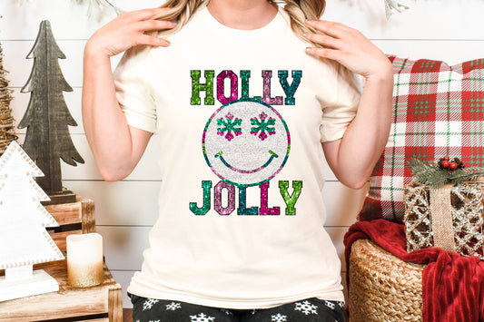 Holly Jolly Faux Sequin