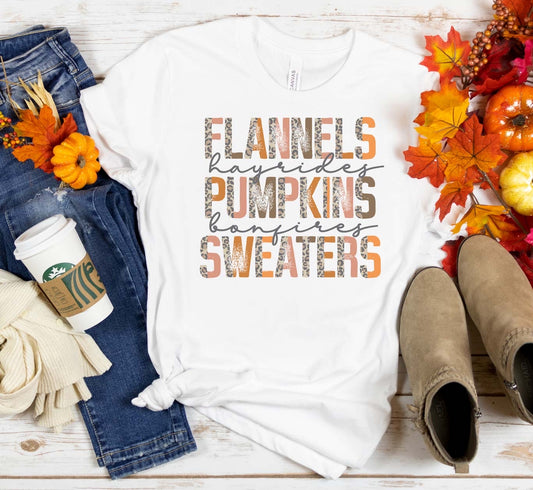 Flannels Pumpkins Sweaters Fall