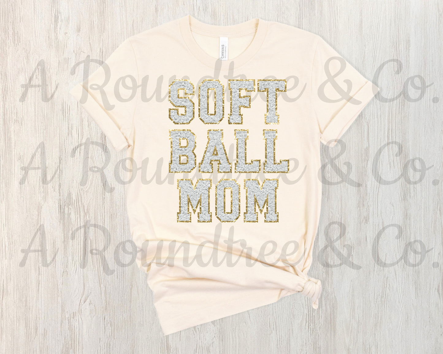 Softball Mom Faux Chenille