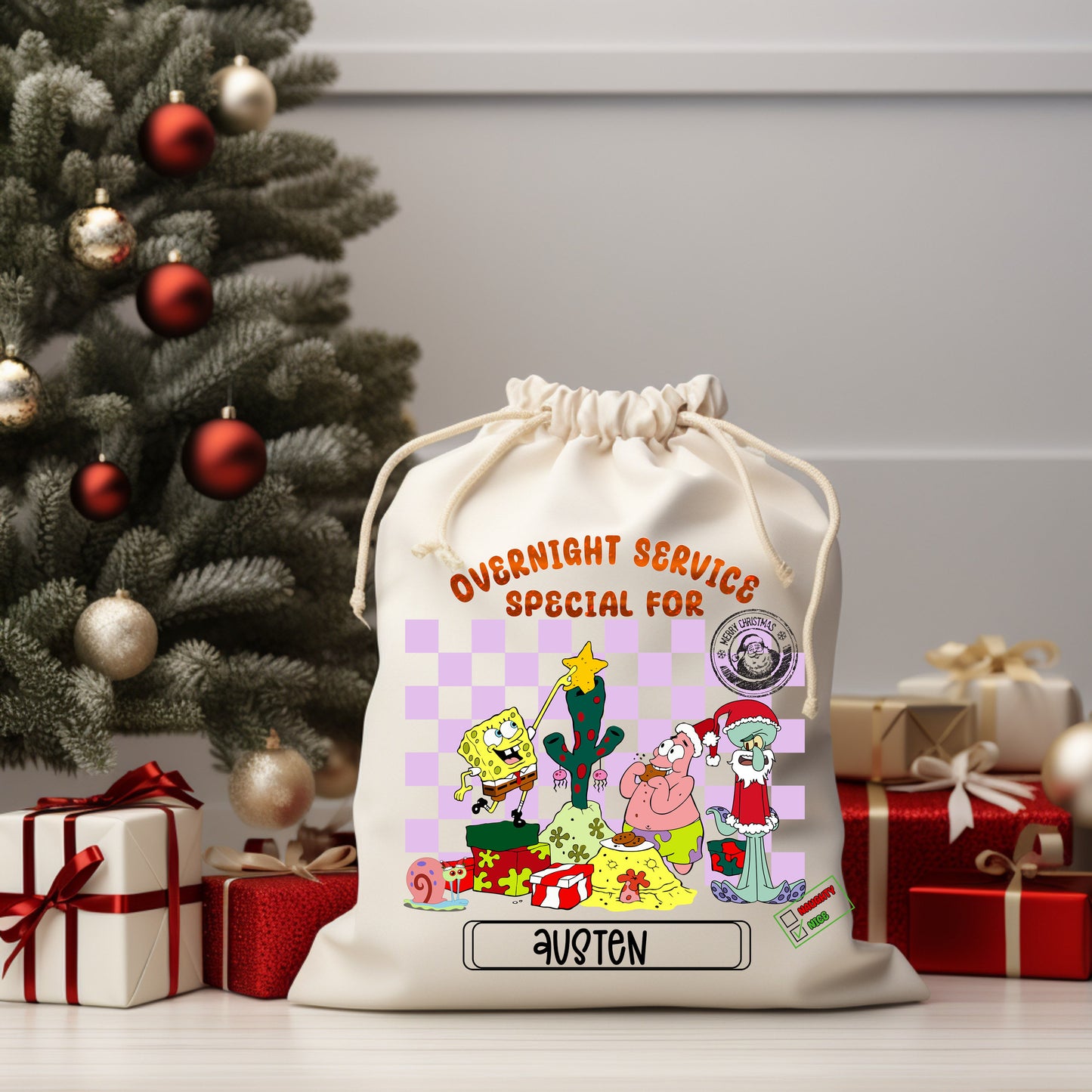 Sponge Santa Sack