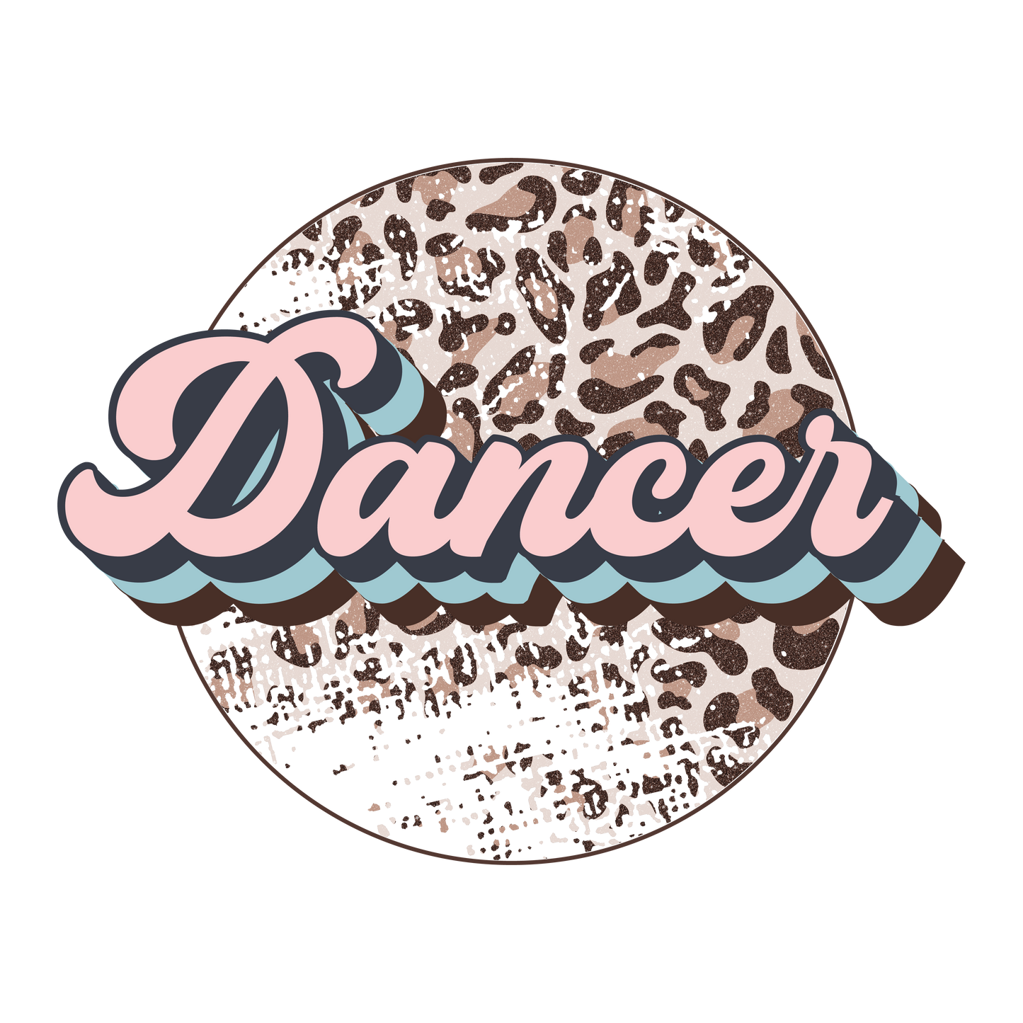 Dancer Pink and Turquoise Leopard