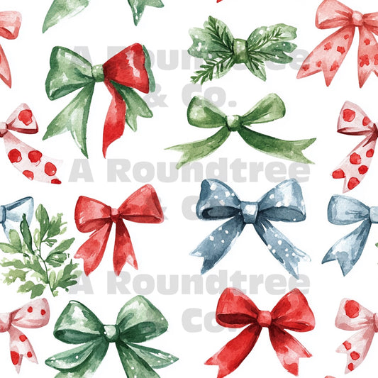 Christmas Watercolor Bows