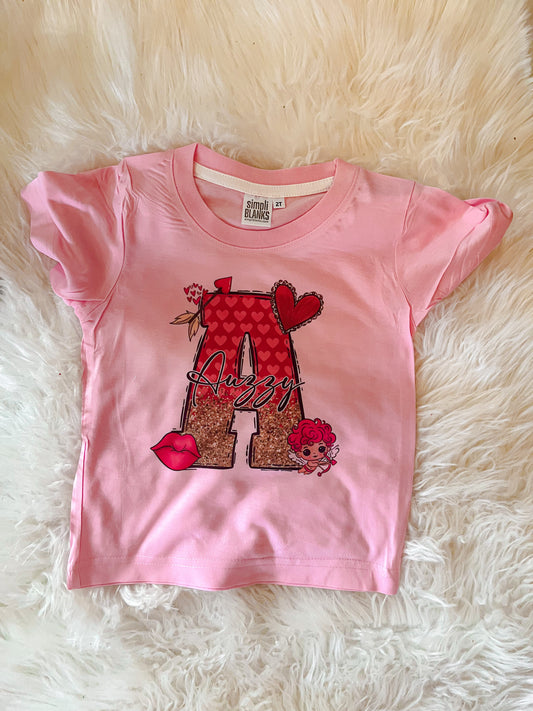 Valentine’s Custom Letter Tee